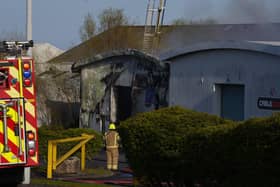The fire caused significant damage to the unit at Frances Industrial Estate (Pic: Cath Ruane)