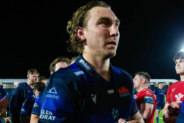 Edinburgh flanker Jamie Ritchie after their 43-18 win at home to Llanelli's Scarlets at the Scottish capital's Hive Stadium on Saturday, April 20 (Pic: Ewan Bootman/SNS Group/SRU)