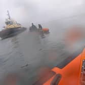 Kinghorn RNLI Lifeboat was called out after an inflatable boat ran out of fuel.