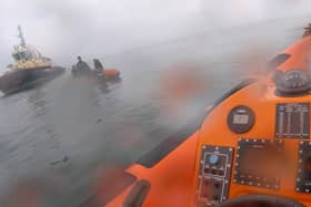 Kinghorn RNLI Lifeboat was called out after an inflatable boat ran out of fuel.