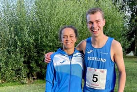 Ben Sandilands with fellow Fife AC member Sarah Coutts (Submitted pic)