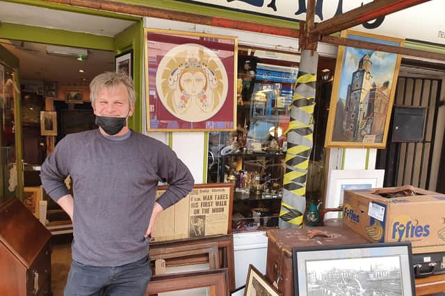 Johnny Sinclair, owner of antique and vintage collectables shop Methuselah's.