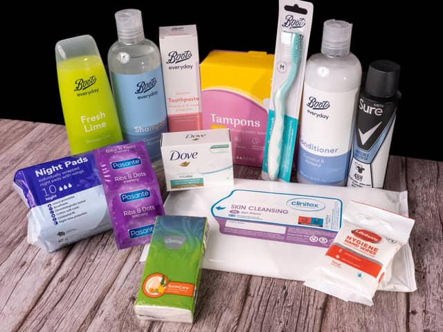 The free hygiene packs are available from Nourish Support Centre's community hub in the Mercat Shopping Centre, Kirkcaldy.