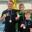 Pictured (from left) are Kingdom's four gold medallists, back - Jack Clark, Jake Berchtenbreiter, James Fish and front - Mikey Foy