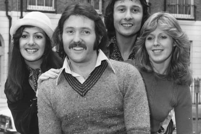 Brotherhood Of Man, from left to right; Nicky Stevens, Martin Lee, Lee Sheridan and Sandra Stevens  (Photo by Keystone/Getty Images)