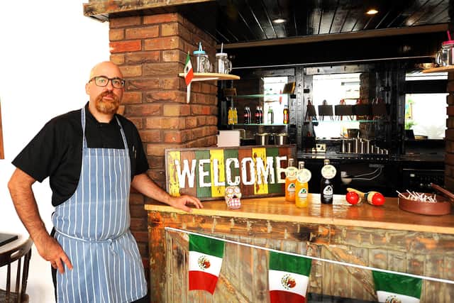 Owner Francesco Arcobelli inside his new Mexican restaurant,  Mexicali Bistro, which recently opened in Kirkcaldy. Pic: Fife Photo Agency