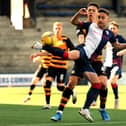 Lewis Vaughan in action against Alloa box (Pics: Fife Photo Agency)