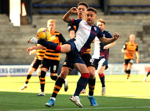 Lewis Vaughan in action against Alloa box (Pics: Fife Photo Agency)