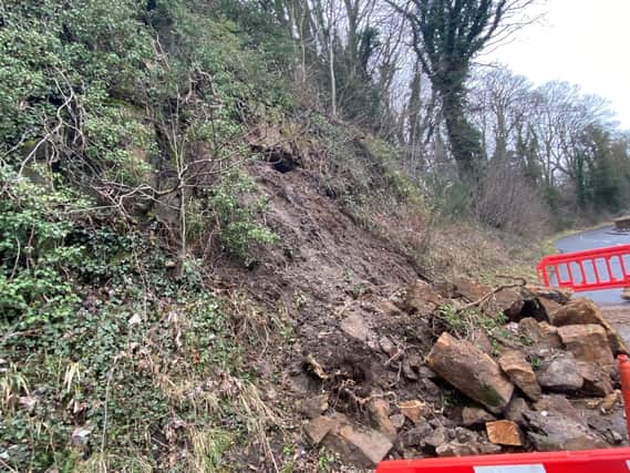 The landslip at the C45.