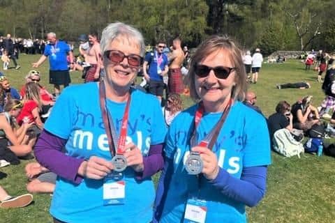Maureen Collison and Jennifer MacFarlane completed the Big Stroll as part of the Glasgow Kiltwalk in aid of Mary's Meals.