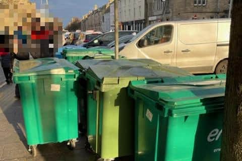 Bins in the streets of St Andrews