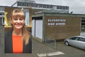 Glenrothes High School with Head Teacher, Avril McNeill (inset)