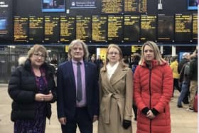 Jenny Gilruth, right, with fellow MSPs at Waverley Station in a photograph posted on her Instagram account last September
