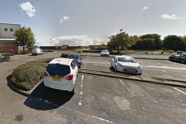 The current car park which will be made larger to serve both the new station and the swimming pool.  (Pic: Google Maps)