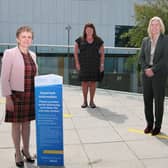 Left: Cllr Judy Hamilton, right chief executive, Fife Sports and Leisure Trust, Emma Walker and back row, Wendy Watson, chief operating officer.