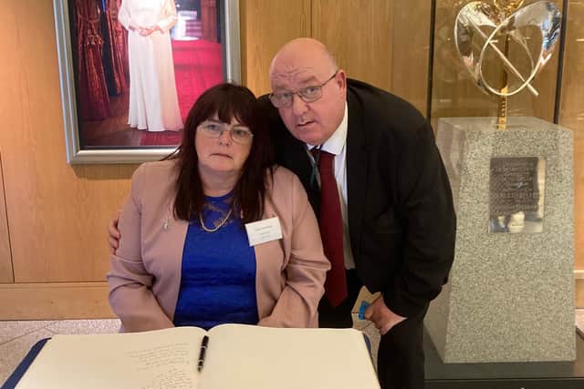 Lizzy and Shane Halstead at Holyrood last Saturday.