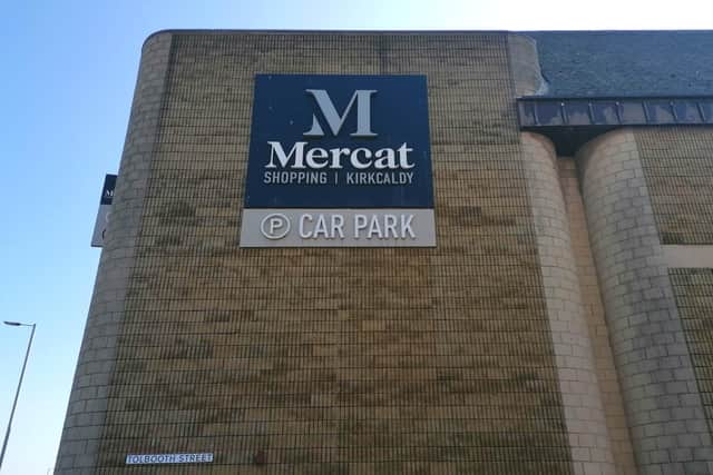 The multi-storey car park at the Mercat Shopping Centre in Kirkcaldy.