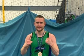 Daryl Gray with gold medal after his final win in Motherwell