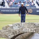 Tiger Woods of The United States looks on during a practice round prior to The 150th Open at St Andrews Old Course. (Photo by Warren Little/Getty Images)