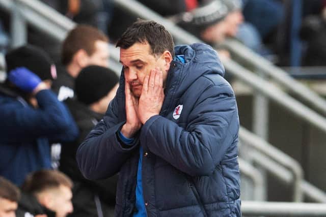FALKIRK, SCOTLAND - MARCH 26: Raith Rovers Manager Ian Murray  during the SPFL Trust Trophy final between Raith Rovers and Hamilton Academical at the Falkirk Stadium, on March 26, 2023, in Falkirk, Scotland. (Photo by Ross Parker / SNS Group)
