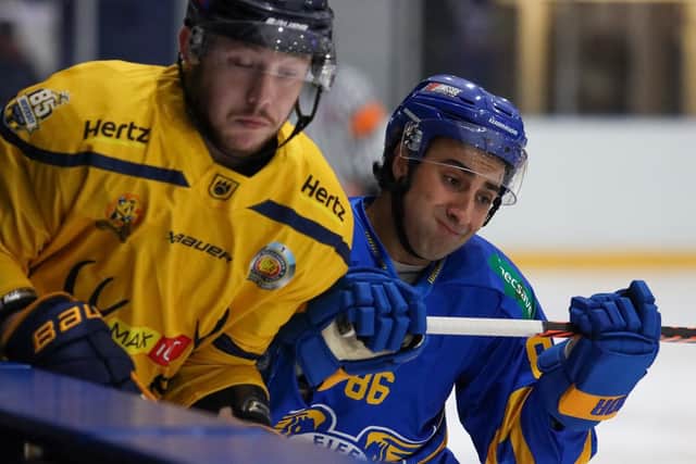 Lucas Chiodo in action against Tilburg Trappers (Pic: Jillian McFarlane)