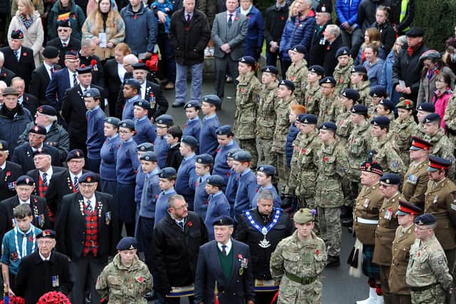 Remembrance Day Service in Kirkcaldy 2019. Pic: Fife Photo Agency