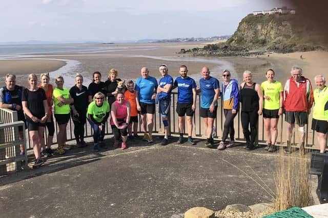 Kirkcaldy runners doing a social run of the Black Rock 5 race route
