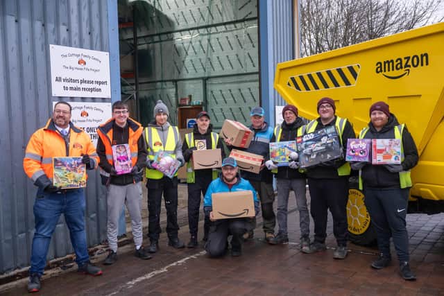 Amazon;'s deliver of toys reaches the Cottage Centre (Pic: Submitted)