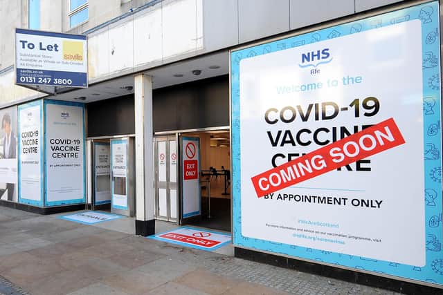 Huge numbers of appointments will be handled by the mass vaccination centre in Kirkcaldy High Street (Pic: Fife Photo Agency)