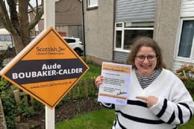 Dunfermline Lib Dem candidate,  Aude Boubaker-Calder, has missed the count because she is in  hospital giving birth.