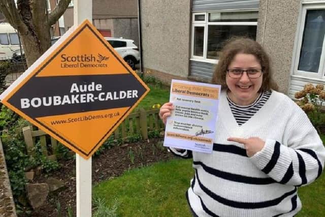 Dunfermline Lib Dem candidate,  Aude Boubaker-Calder, has missed the count because she is in  hospital giving birth.