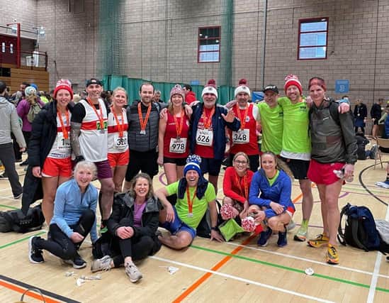 Kirkcaldy Wizards & Fife AC runners are pictured after the finish of last weekend's Inverness Half Marathon
