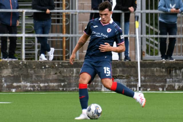 Dylan Corr went off after 41 minutes of the Arbroath game after dislocating his shoulder when falling in a challenge with Leighton McIntosh (Library pic)