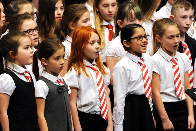 St Leonards pupils take part in the primary schools choir section.