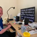 Billy Horsburgh, from Anstruther, uses his Alexa device to access titles from the RNIB Talking Books.