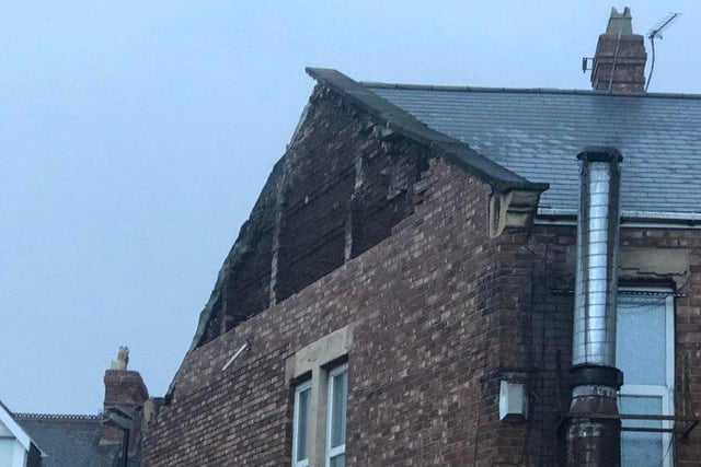 Damage to a property in Chester Road, Sunderland. Picture: Steve Scott.