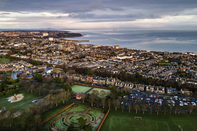 Kirkcaldy taken from Beveridge Park looking over the town to the Forth. Pic: Paul Adams.