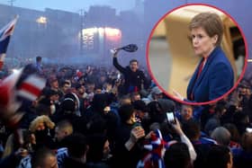 Nicola Sturgeon condemns crowds of fans gathering in Glasgow following Rangers' victory (Photo: PA).