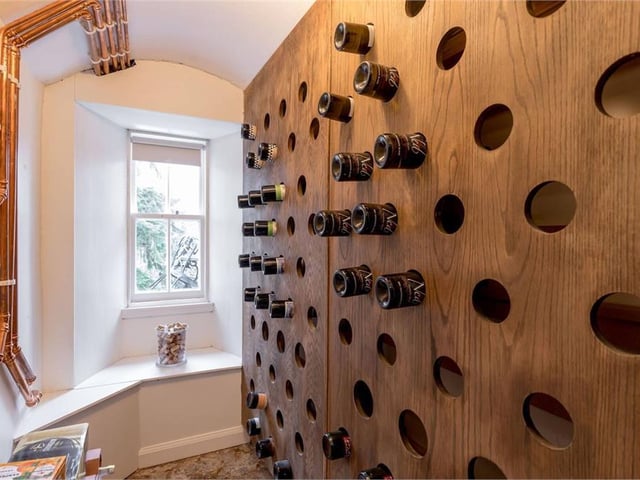 Wine cellar.