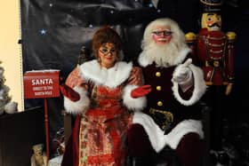 Mrs Claus & Santa entertained visitors in the Santa's Grotto which opened on Saturday. Credit- Fife Photo Agency