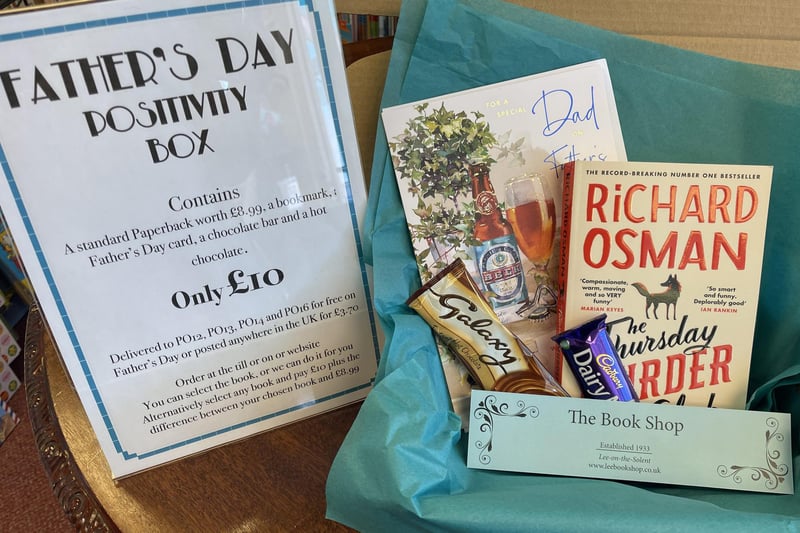 The Book Shop, Lee-on-the-Solent, is selling the perfect present for literature lovers. Owner Sarah Veal has launched Father’s Day positivity boxes (£10) comprising a book; a hot chocolate; a chocolate bar; a bookmark and a Father’s Day card with your chosen message. You can either specify the book or staff can help choose.
Free delivery to postcodes PO12-PO16 and they can be sent across the UK for £3.70. Order via (023) 9255 6592, in store at 142 High Street or at leebookshop.co.uk.