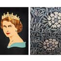 From left: Linoleum portrait of Queen Elizabeth, made in Kirkcaldy in 1955; Linoleum produced by William Morris; and linoleum pattern, adapted from a design for wallpaper by Walter Crane, and produced by the Kirkcaldy Floorcloth Company in the late 1800s (Pics: On Fife)