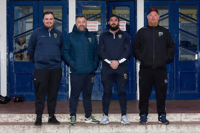 Coaches (from left) Aaron Gregor, Alan O'Neil, Barry O'Hare and Kyle Horne