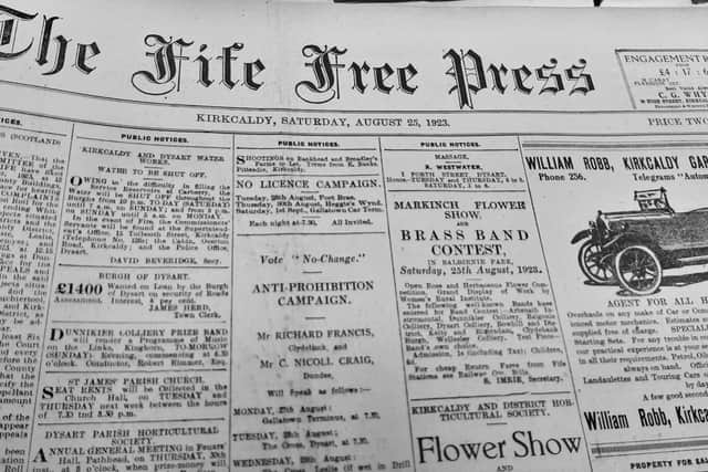 The Fife Free Press from 1923