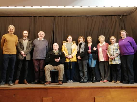 The Auld Kirk Players: Graeme Ferguson; Fraser Anderson; David Potter; David McDonald; Lynsay Duff; Helen Mcintyre; Debs Anderson; Isobel Coventry, Izzy Anderson and Elain MacGloane.