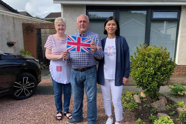 Neighbours Isobel, Jim, and Fay, have organised the street party to celebrate the Queen's Platinum Jubilee.