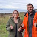 Matt Pointon (right) with Lauren Crichton, operation manager for Together Levenmouth. (Pic: Fife Council)