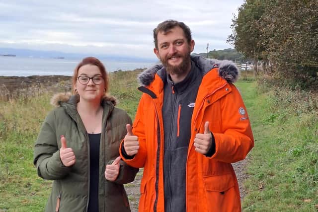 Matt Pointon (right) with Lauren Crichton, operation manager for Together Levenmouth. (Pic: Fife Council)
