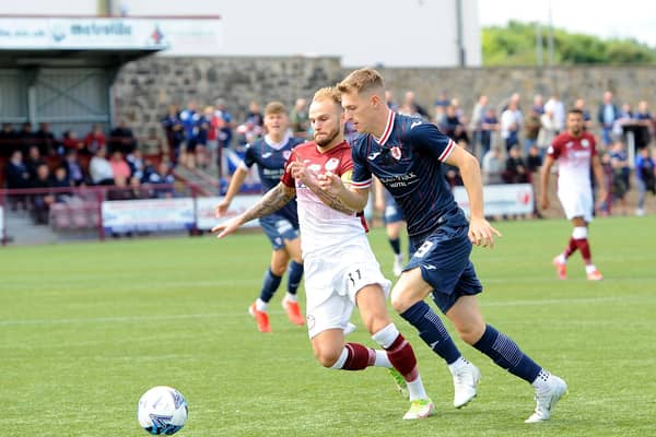 Raith's Greig Young in action at New Central Park against Kelty Hearts. (Pic: Fife Photo Agency)