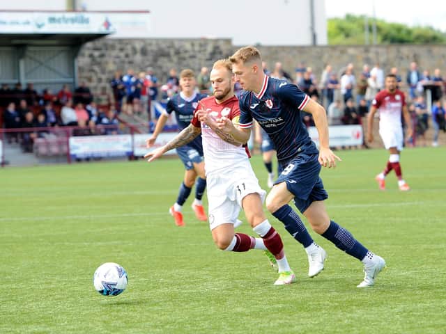 Raith's Greig Young in action at New Central Park against Kelty Hearts. (Pic: Fife Photo Agency)